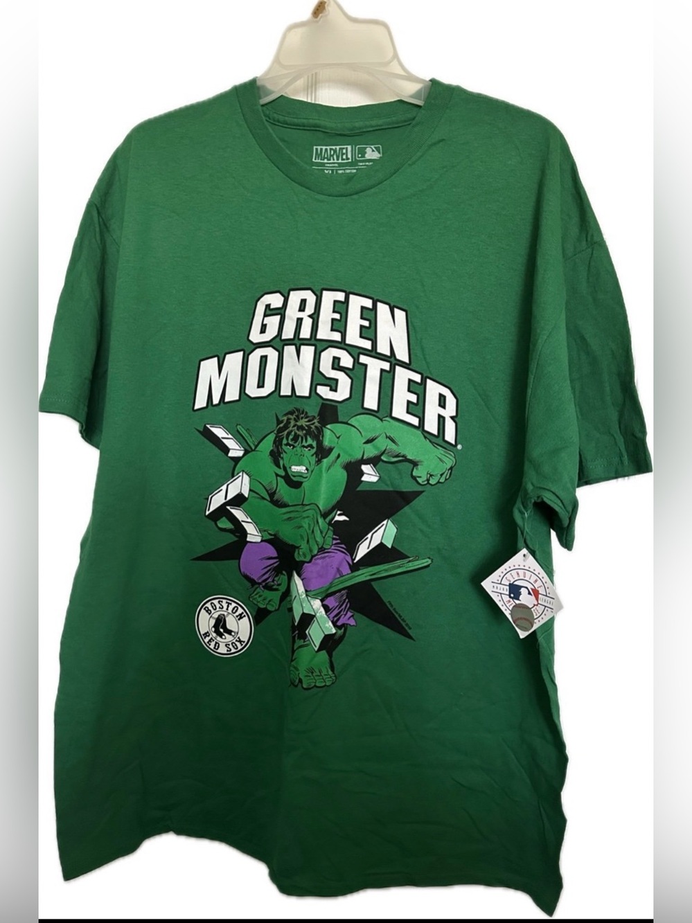 Marvel Green 'Green Monster' Boston Graphic Tee*Men’s size~XL*2018*BNWT’s*